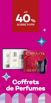 Coffrets de Perfumes com destaque promocional de at&eacute; 40% sobre pre&ccedil;o de Venda ao P&uacute;blico Recomendado
